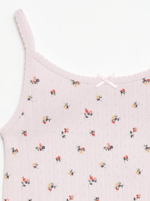 2-delige korte pyjamaset met topje en short met print - Kiabi