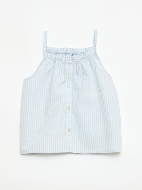 2-delige korte pyjamaset met vichyruit - Kiabi