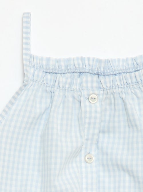 2-delige korte pyjamaset met vichyruit - Kiabi