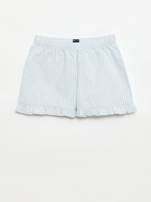 2-delige korte pyjamaset met vichyruit - Kiabi