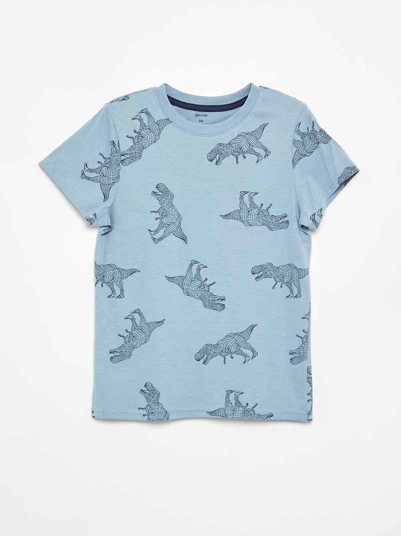 2-delige korte pyjamaset short + T-shirt Blauw - Kiabi