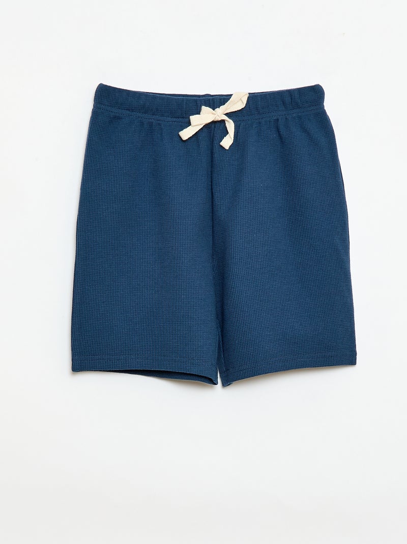 2-delige korte pyjamaset short + T-shirt Blauw - Kiabi