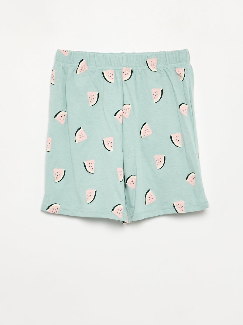 2-delige korte pyjamaset short + T-shirt Rose - Kiabi