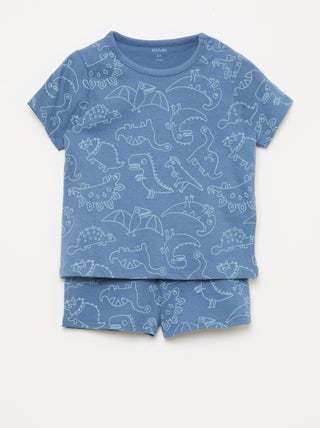 2-delige korte pyjamaset T-shirt + short