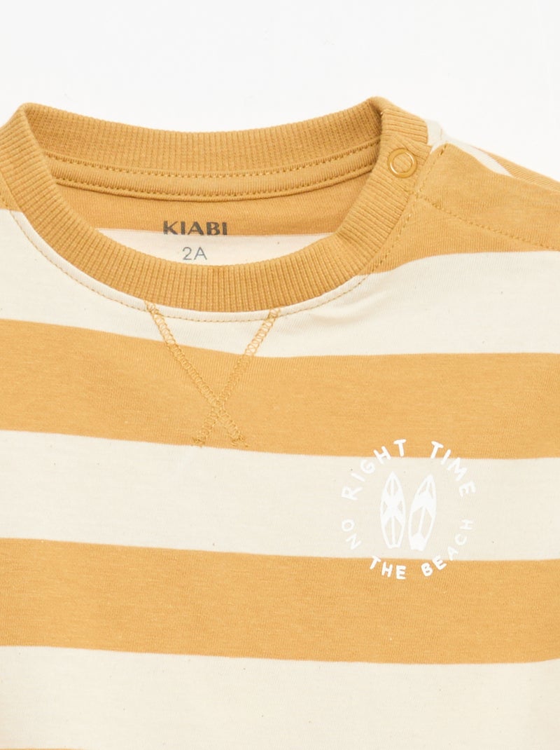 2-delige korte pyjamaset T-shirt + short Geel - Kiabi