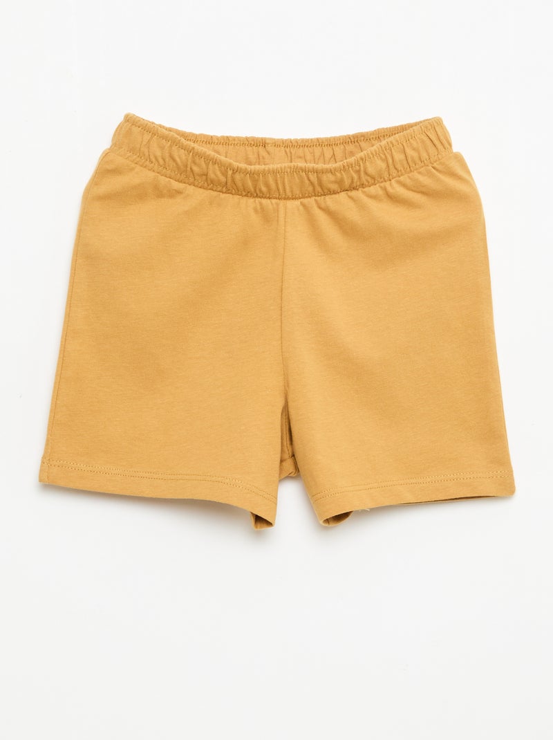 2-delige korte pyjamaset T-shirt + short Geel - Kiabi