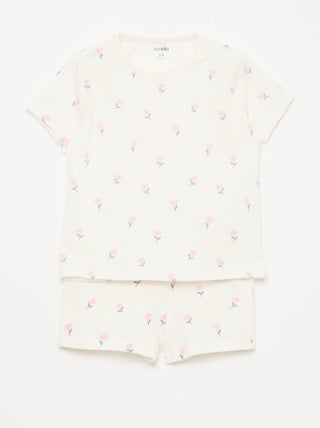 2-delige korte pyjamaset T-shirt + short