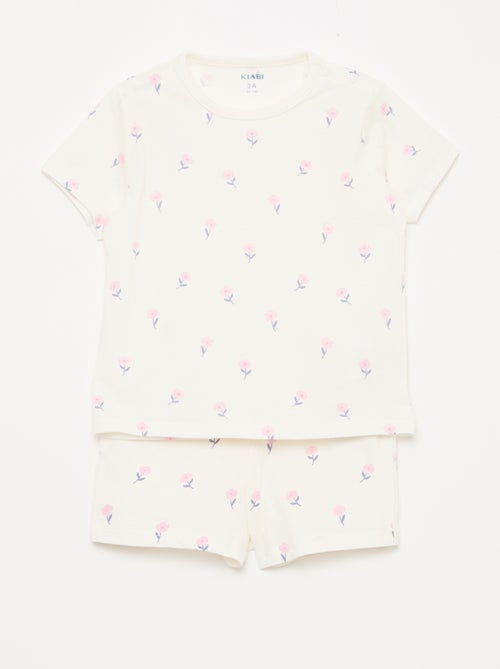 2-delige korte pyjamaset T-shirt + short - Kiabi