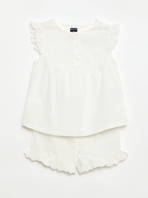 2-delige korte pyjamaset: topje en short - Kiabi