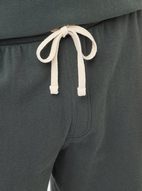 2-delige korte pyjamaset van gewafelde stof - Kiabi