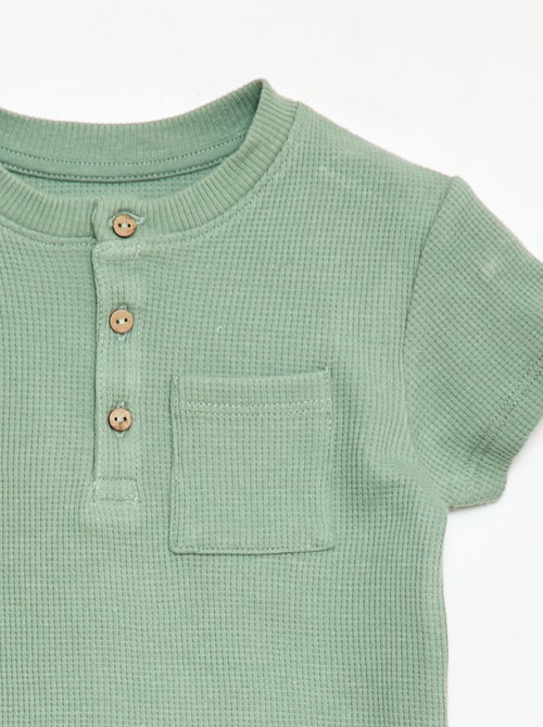 2-delige korte pyjamaset van ribtricot - Kiabi