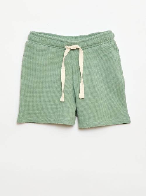 2-delige korte pyjamaset van ribtricot - Kiabi