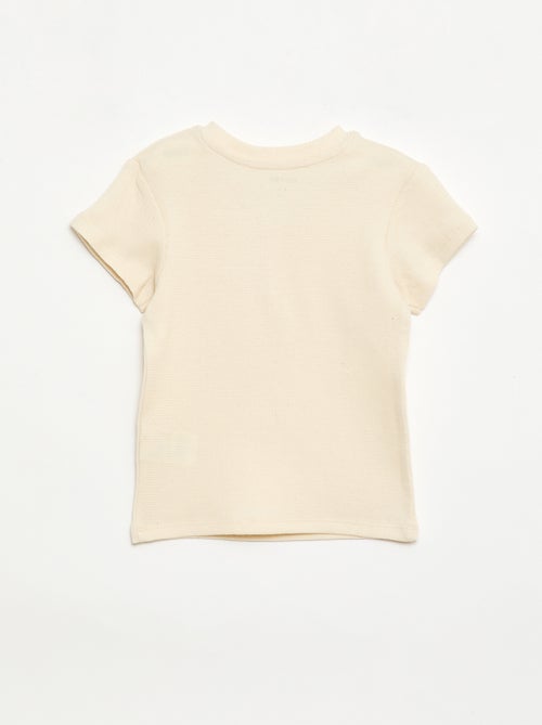 2-delige korte pyjamaset van ribtricot - Kiabi