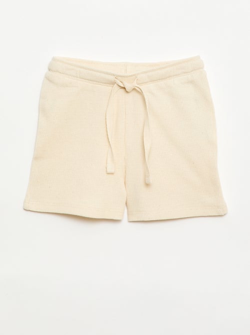 2-delige korte pyjamaset van ribtricot - Kiabi