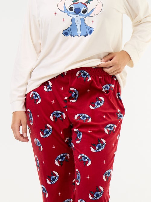 2-delige lange fleece pyjamaset 'Disney' 'Stitch' - Kiabi