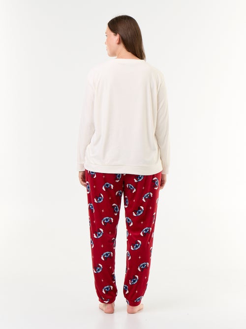 2-delige lange fleece pyjamaset 'Disney' 'Stitch' - Kiabi
