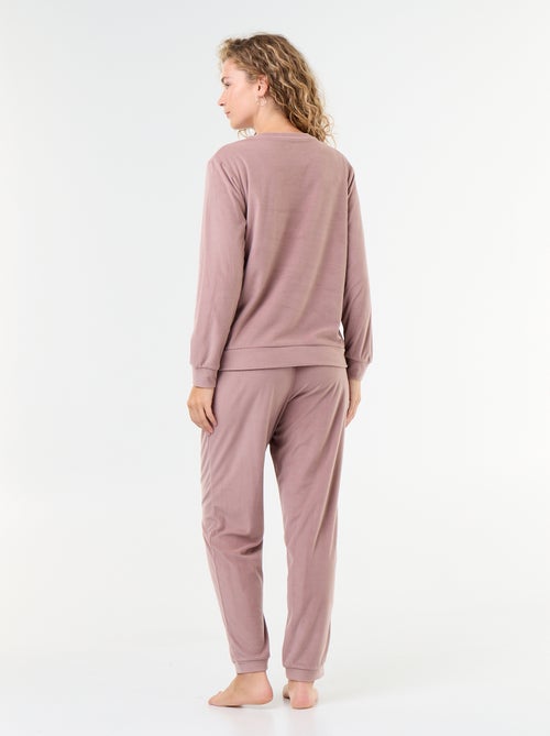 2-delige lange fleece pyjamaset - Kiabi 2-delige lange fleece pyjamaset - Kiabi