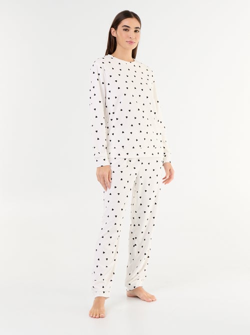 2-delige lange fleece pyjamaset - Kiabi 2-delige lange fleece pyjamaset - Kiabi