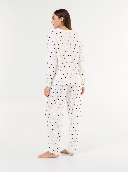 2-delige lange fleece pyjamaset - Kiabi 2-delige lange fleece pyjamaset - Kiabi