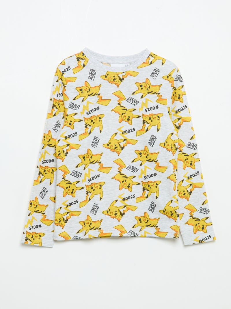 2-delige lange 'Pikachu' 'Pokémon' pyjamaset Grijs - Kiabi