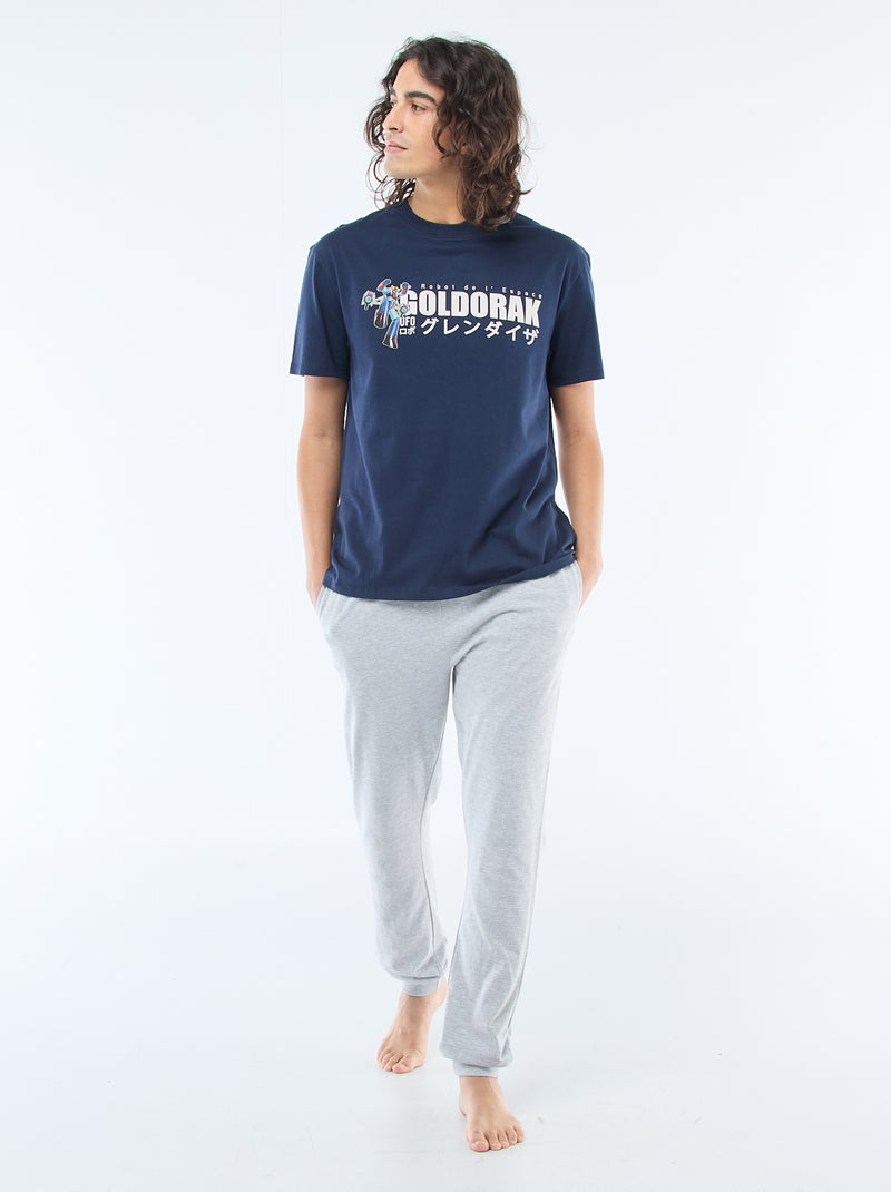 2-delige lange pyjamaset 'Goldorak' Grijs - Kiabi