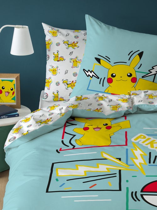 2-delige 'Pokemon' set 1-persoons: dekbedovertrek + kussensloop - Kiabi