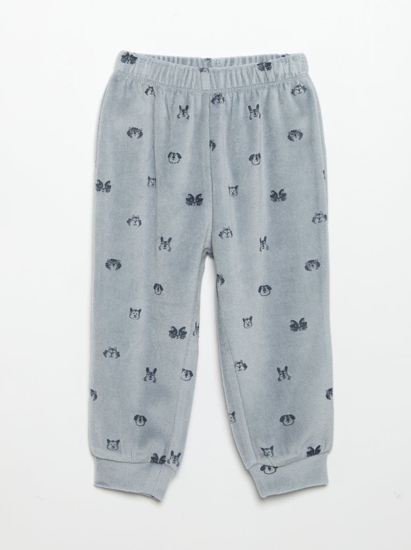 2-delige pyjama - Sweater + broek Blauw - Kiabi