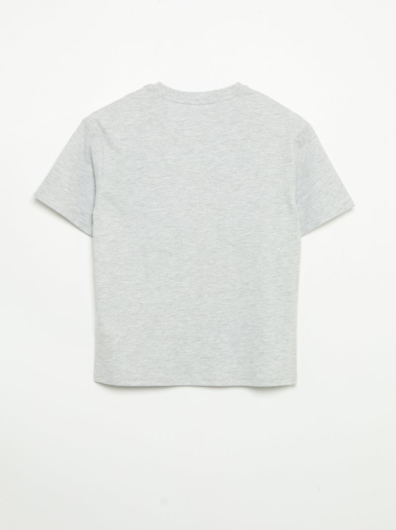 2-delige pyjama - T-shirt met korte mouwen + broek Blauw - Kiabi