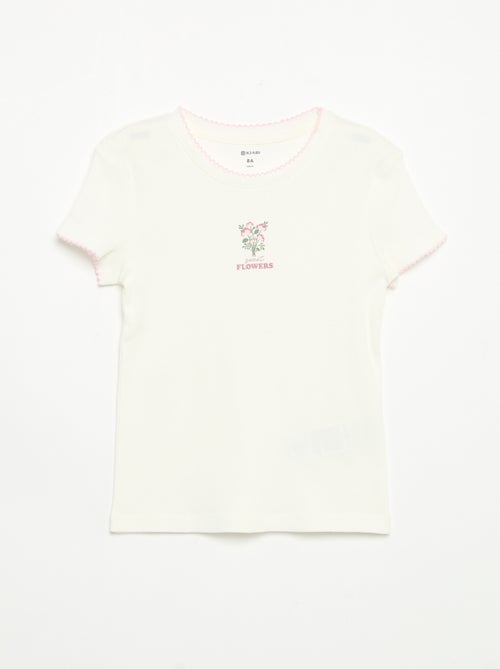 2-delige pyjama - T-shirt met korte mouwen + gestreepte broek - Kiabi 2-delige pyjama - T-shirt met korte mouwen + gestreepte broek - Kiabi