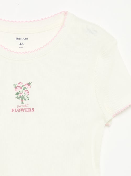 2-delige pyjama - T-shirt met korte mouwen + gestreepte broek - Kiabi 2-delige pyjama - T-shirt met korte mouwen + gestreepte broek - Kiabi