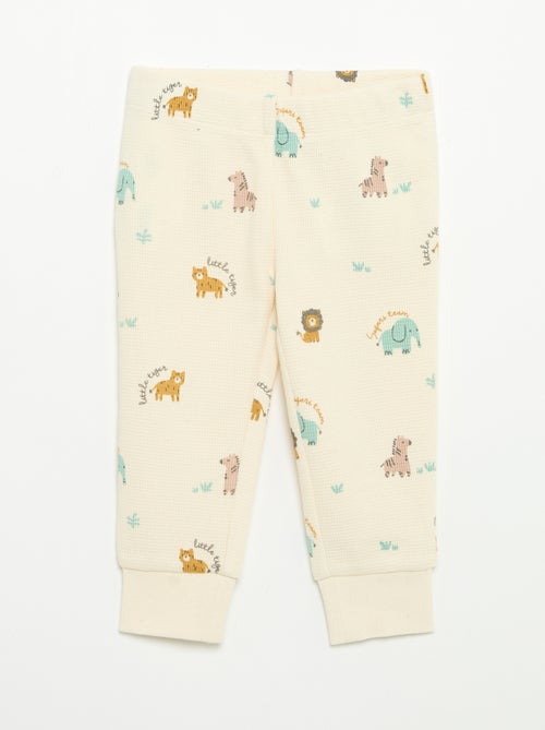 2-delige pyjama - T-shirt met lange mouwen + broek - Kiabi