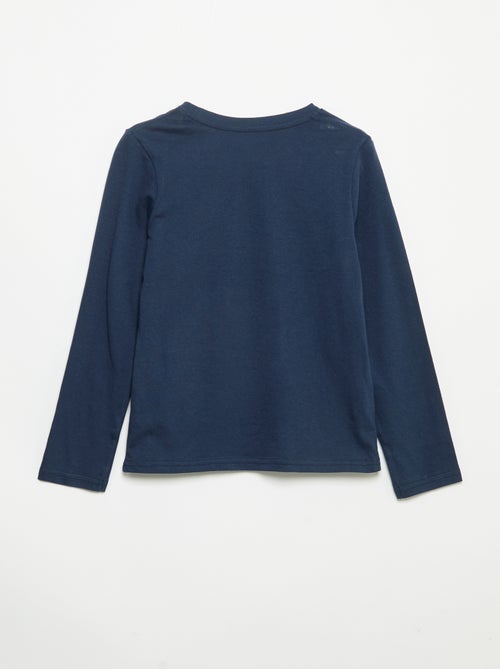 2-delige pyjama - T-shirt met lange mouwen + broek - Kiabi