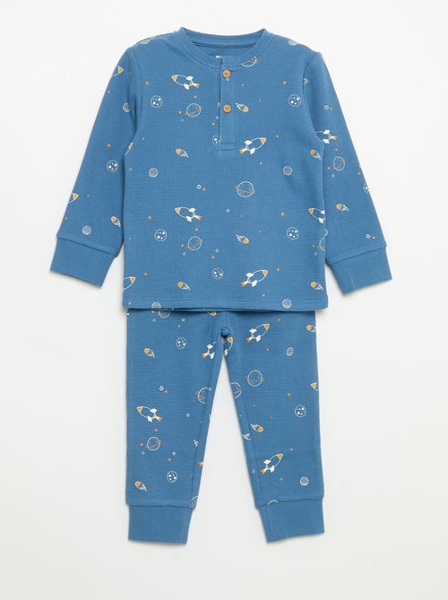 2-delige pyjama - T-shirt met lange mouwen + broek - Kiabi