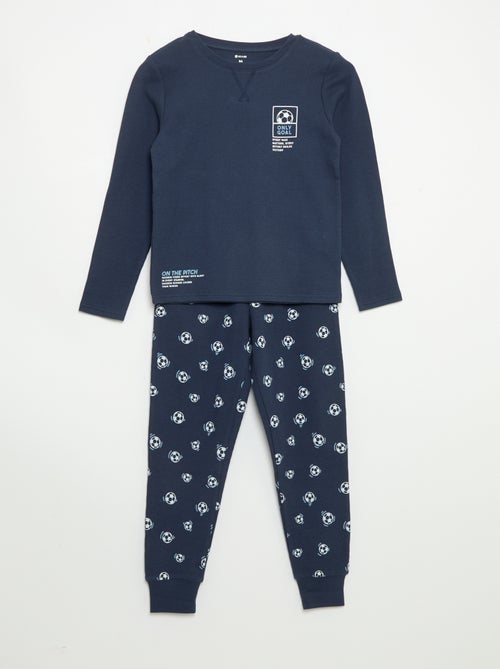 2-delige pyjama - T-shirt met lange mouwen + broek - Kiabi