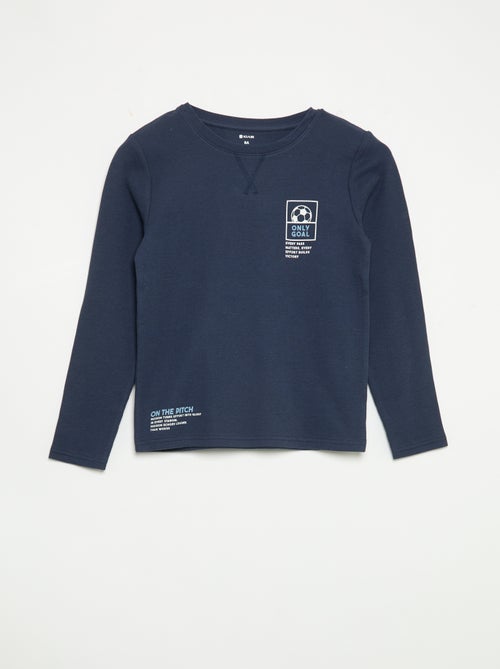 2-delige pyjama - T-shirt met lange mouwen + broek - Kiabi