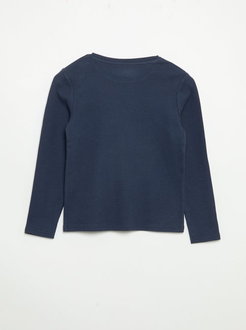 2-delige pyjama - T-shirt met lange mouwen + broek - Kiabi
