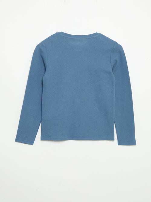 2-delige pyjama - T-shirt met lange mouwen + broek - Kiabi