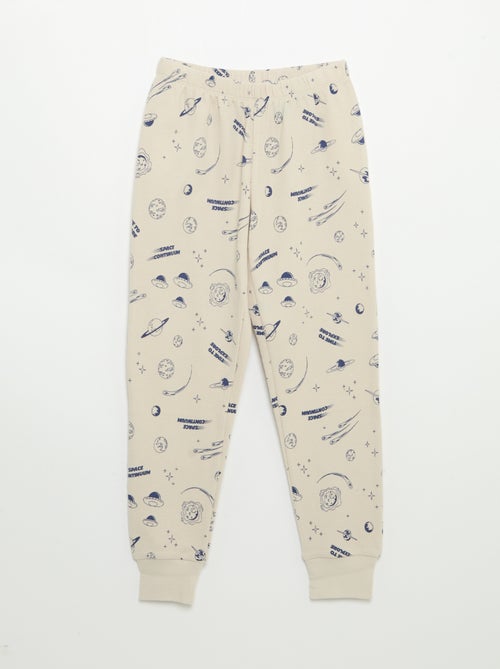2-delige pyjama - T-shirt met lange mouwen + broek - Kiabi