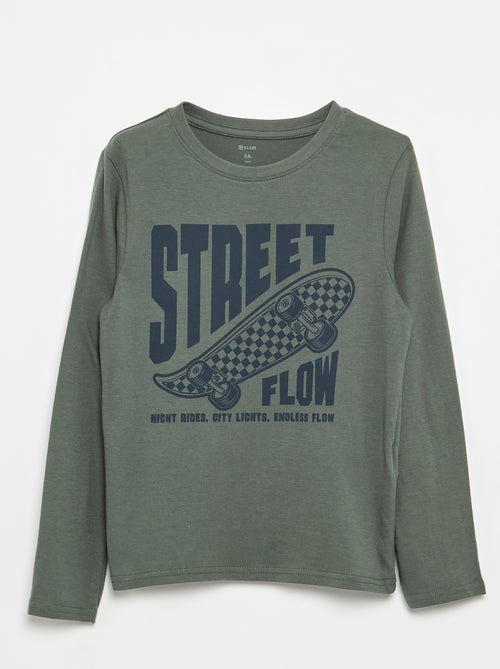 2-delige pyjama - T-shirt met lange mouwen + broek - Kiabi