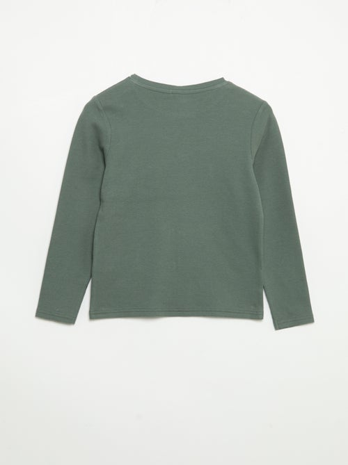 2-delige pyjama - T-shirt met lange mouwen + broek - Kiabi