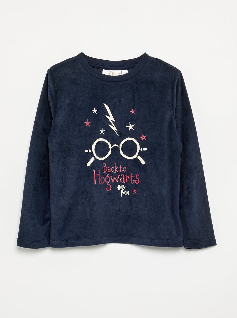 2-delige pyjama 'Harry Potter' - T-shirt met lange mouwen + broek Blauw - Kiabi
