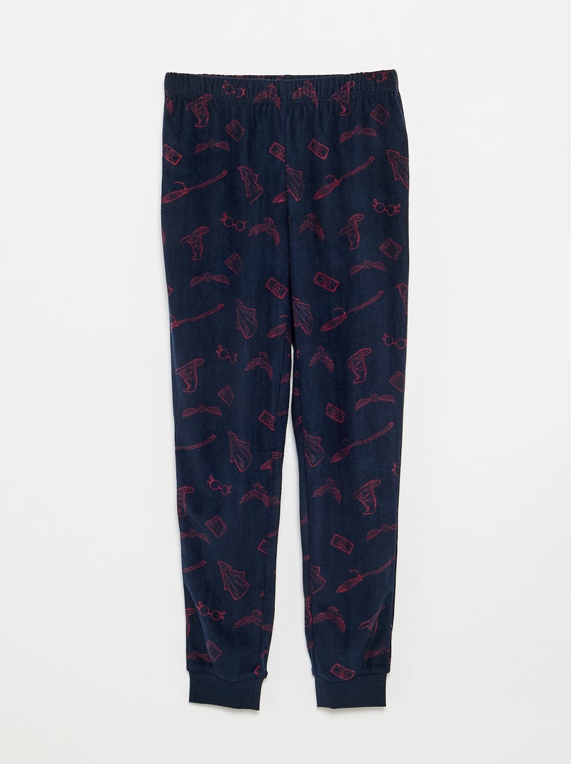 2-delige pyjama 'Harry Potter' - T-shirt met lange mouwen + broek Blauw - Kiabi
