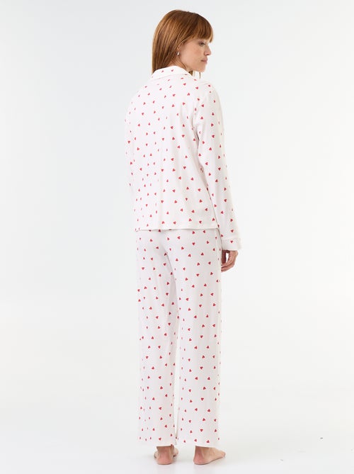 2-delige pyjama met motief en lange broek - Kiabi