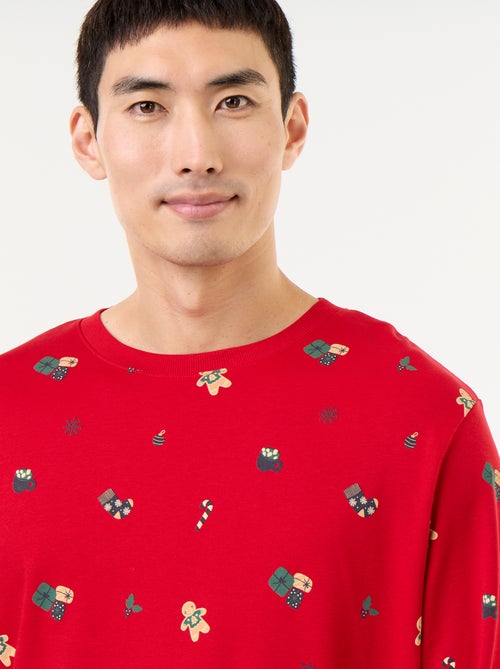 2-delige pyjama met T-shirt en broek 'Kerst' - Kiabi