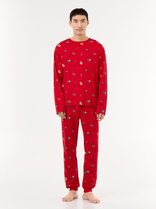 2-delige pyjama met T-shirt en broek 'Kerst' - Kiabi