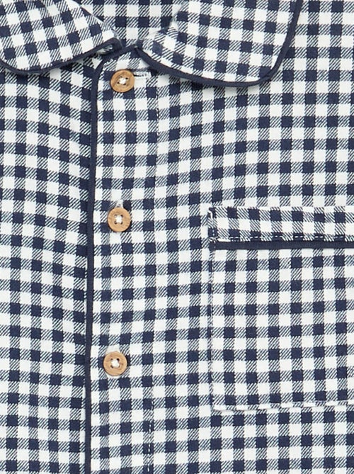 2-delige pyjama van flanel - Gebotonneerd bovenstuk + broek - Kiabi
