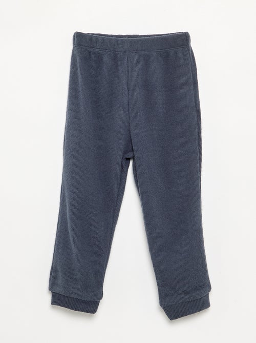 2-delige pyjama van gewafelde stof - trui + broek - Kiabi