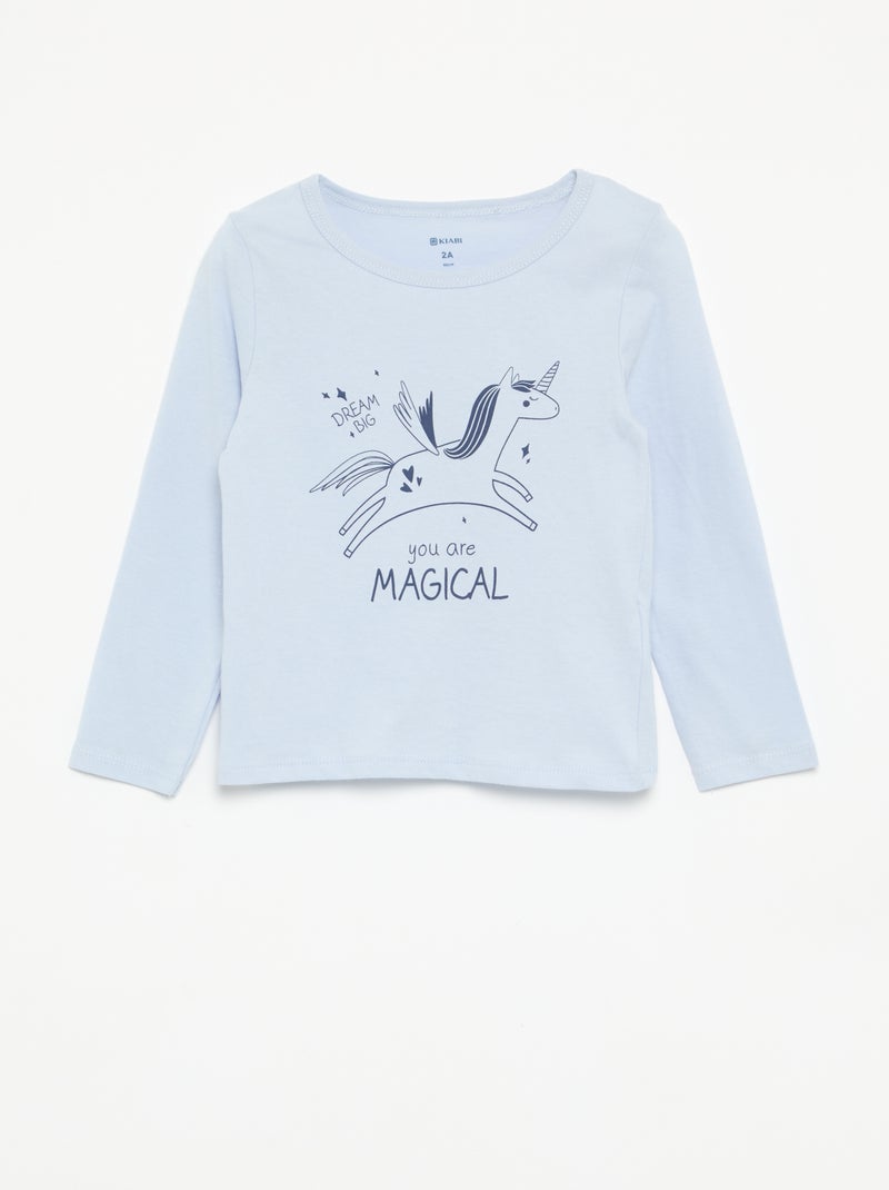2-delige pyjama van jerseytricot Blauw - Kiabi