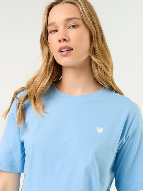 2-delige pyjama van katoenen jerseytricot - T-shirt + short - Kiabi