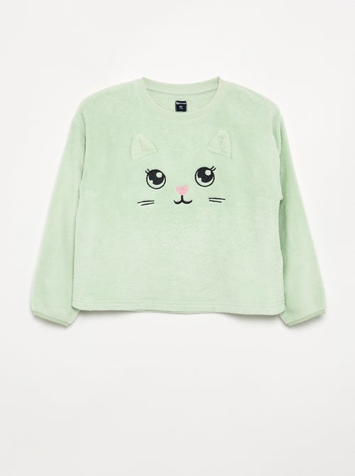 2-delige pyjama van koraalfleece - Sweatshirt + broek - Kiabi 2-delige pyjama van koraalfleece - Sweatshirt + broek - Kiabi
